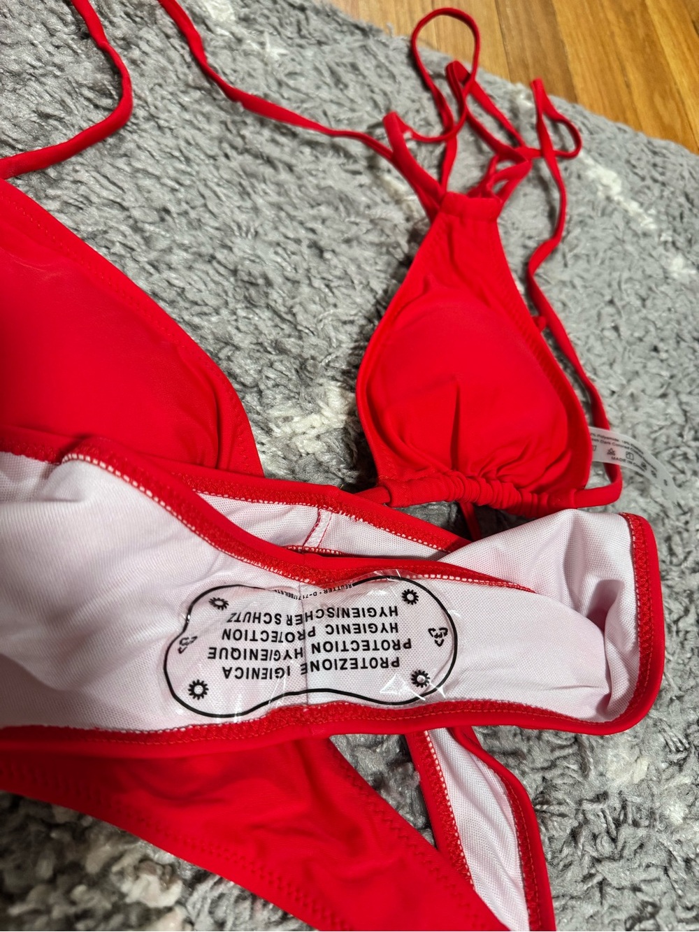 Zaful Red Triangle String Bikini Set - Picture 2 of 2